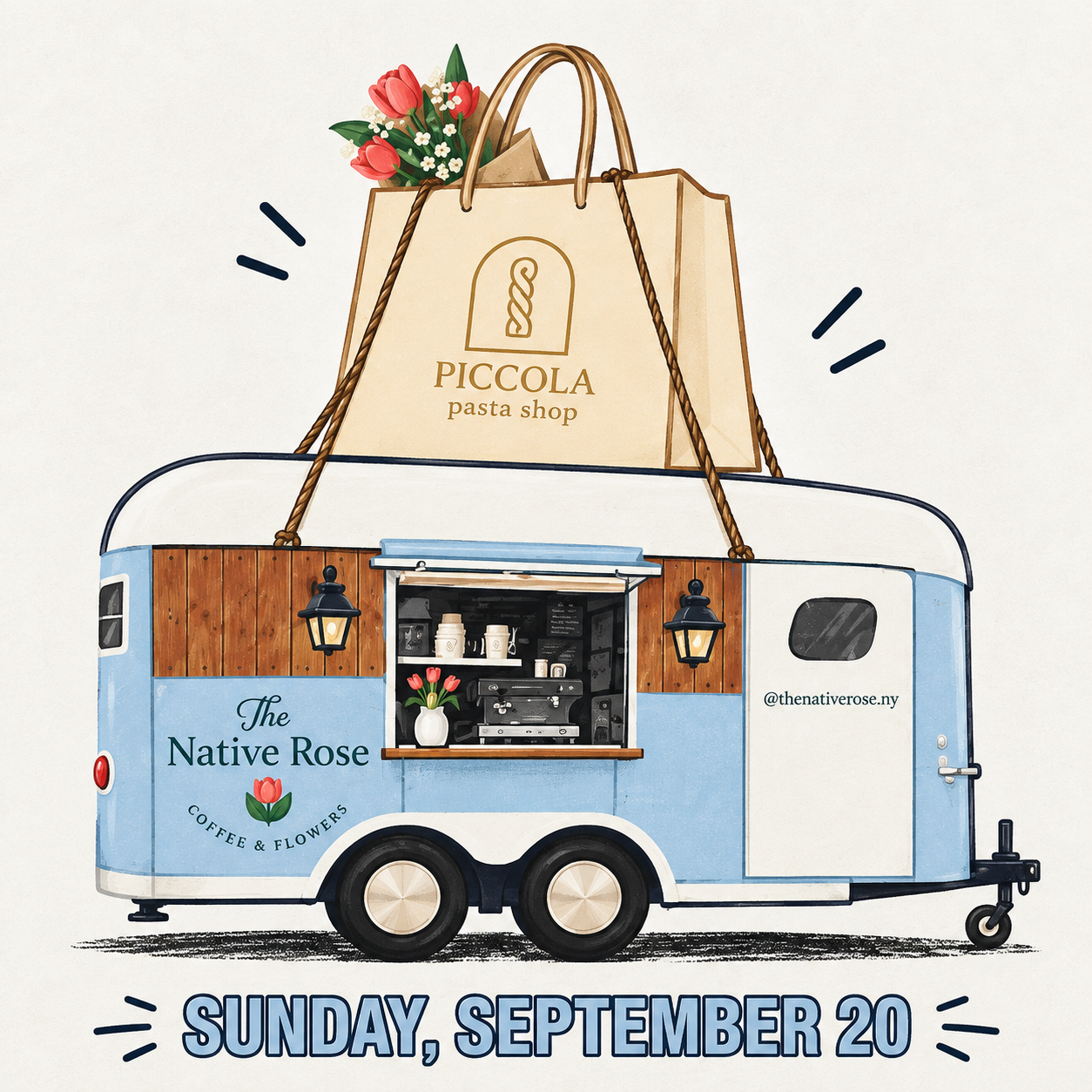Piccola Pasta Shop x The Native Rose Pop-Up